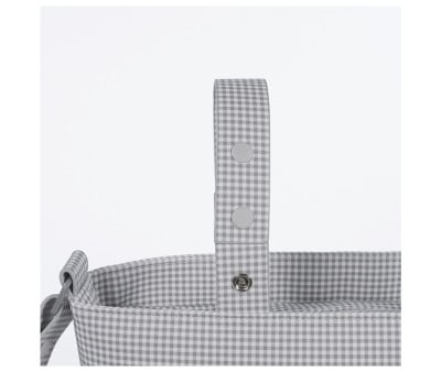 Sac Crossbody Similicuir Little Bloom Vichy Gris