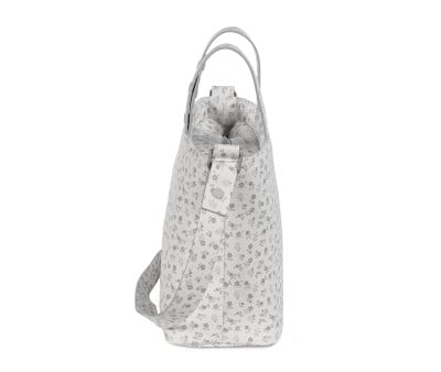 Sac Crossbody Similicuir Little Bloom Fleurs Grises