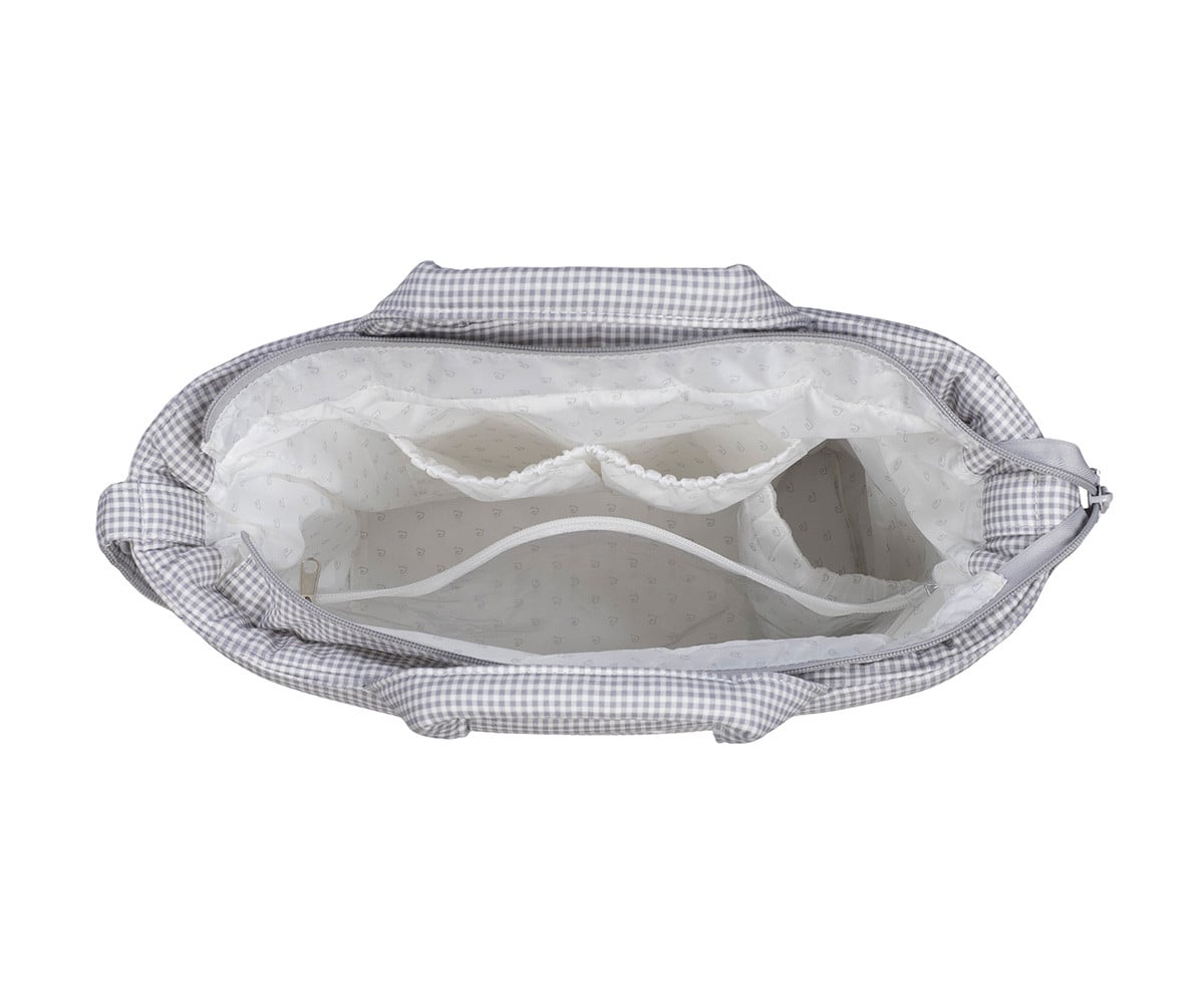 Sac à Langer Little Bloom Vichy Gris
