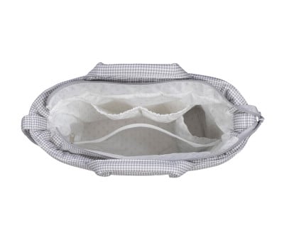 Sac à Langer Little Bloom Vichy Gris
