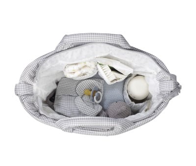 Sac à Langer Little Bloom Vichy Gris