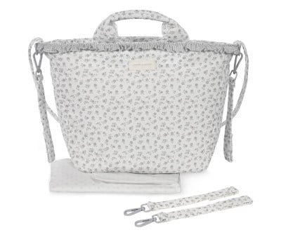 Bolsa Canastilla Little Bloom Flor Gris