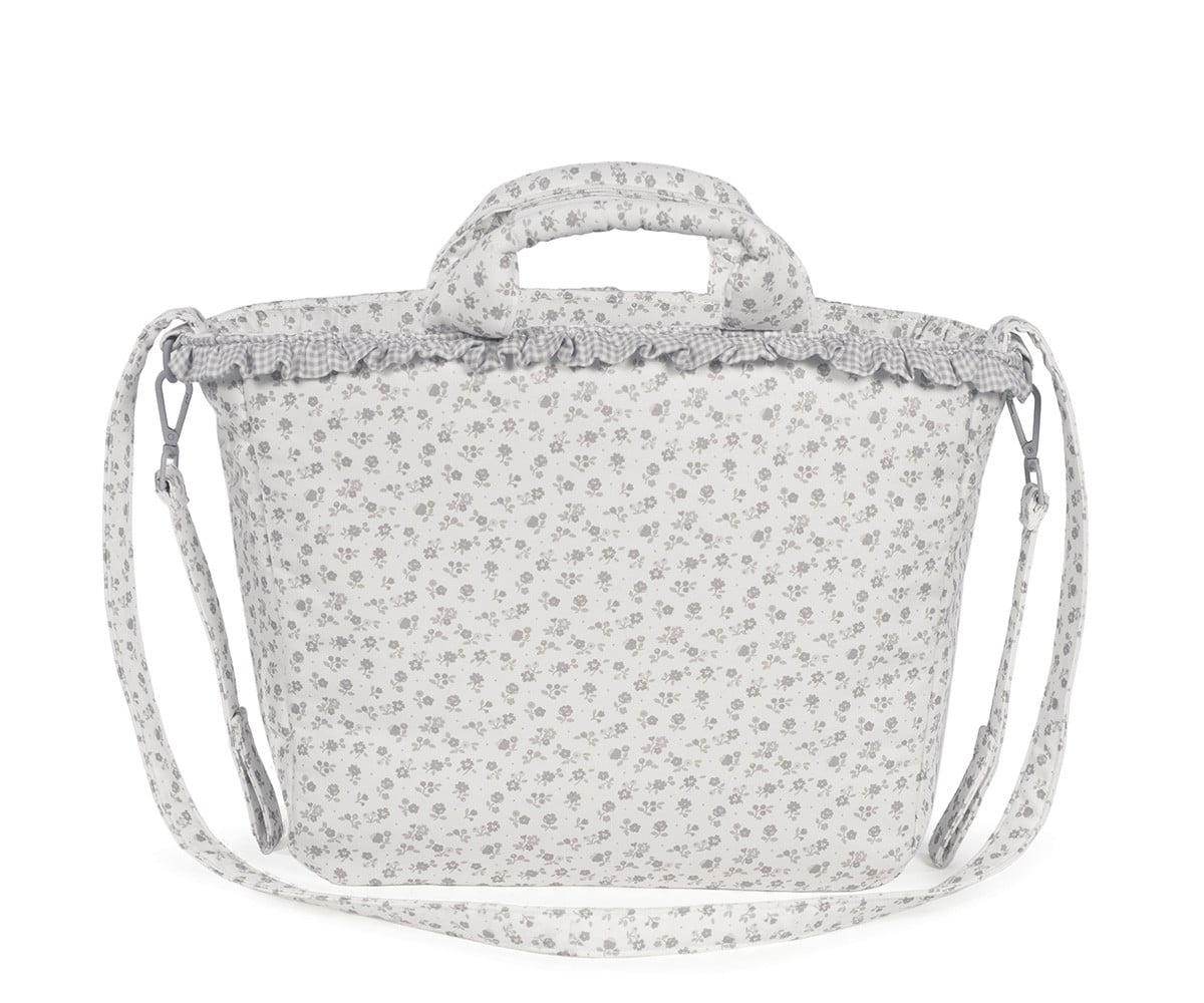 Sac à Langer Little Bloom Fleurs Grises