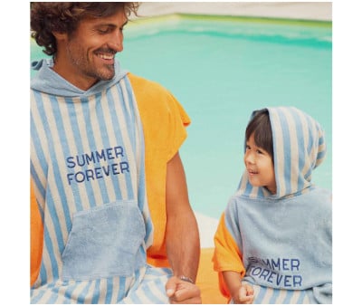 Poncho Spiaggia Summer Forever Bleu