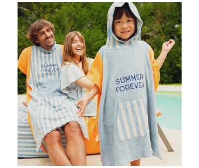 Poncho Spiaggia Summer Forever Bleu