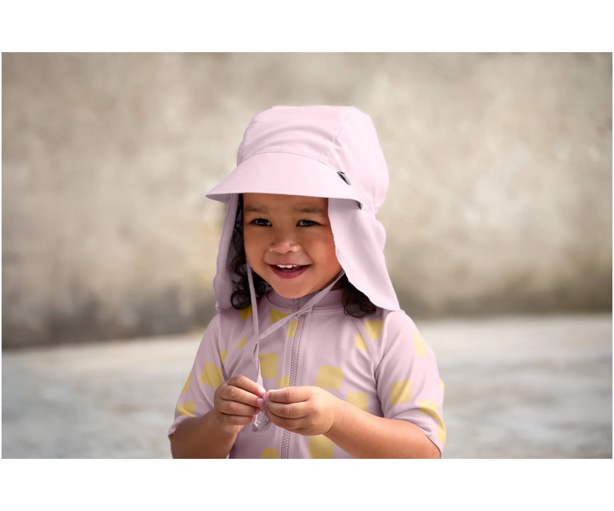 Chapeau de Plage Anti UV Flap Pale Pink