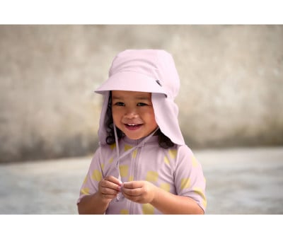 Chapeau de Plage Anti UV Flap Pale Pink