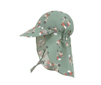 Chapeau de Plage Anti UV Flap Scooter Dog Green