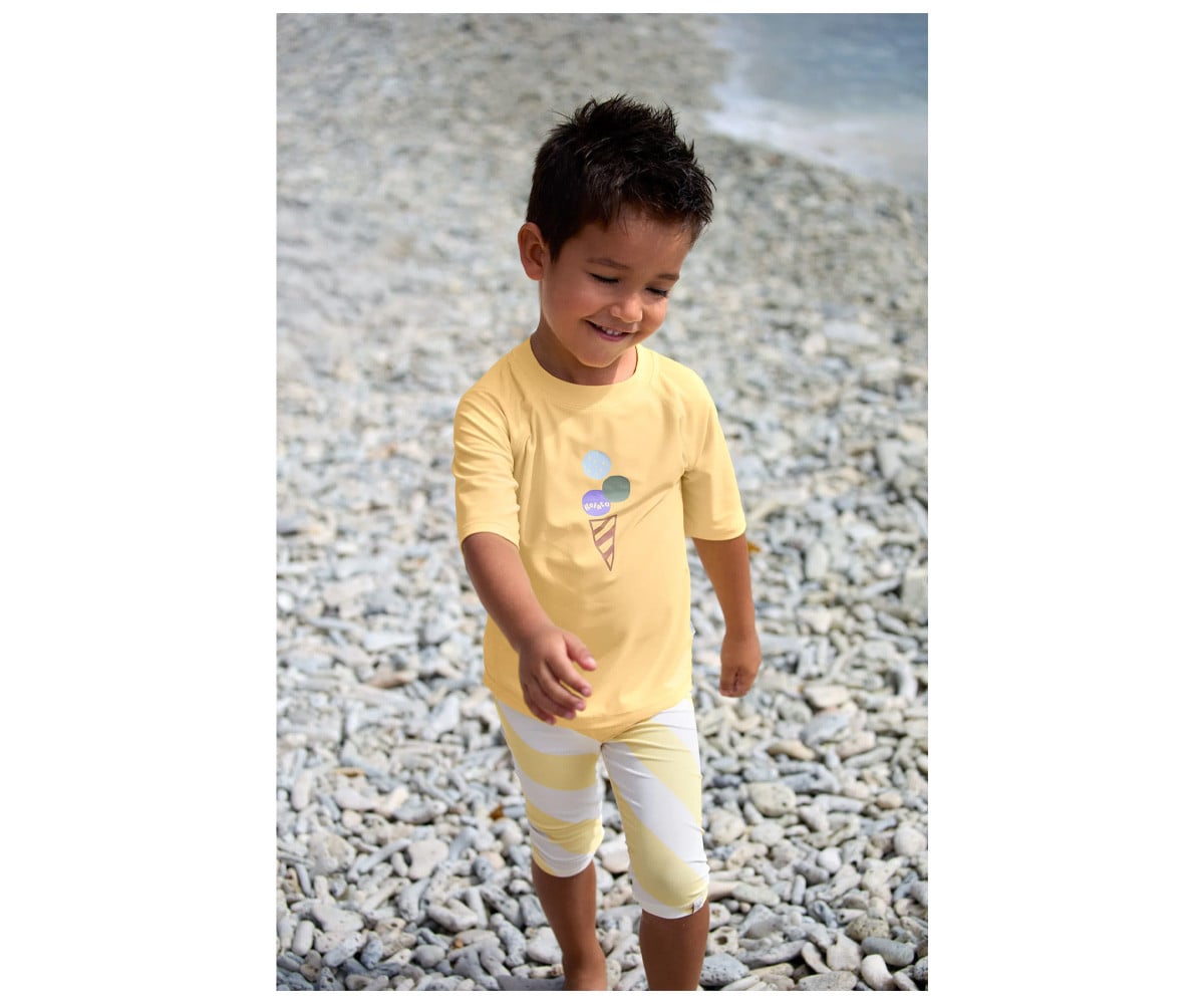 Camiseta de proteção solar Ice Cream Amarelo Claro