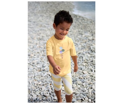 Camiseta de proteção solar Ice Cream Amarelo Claro