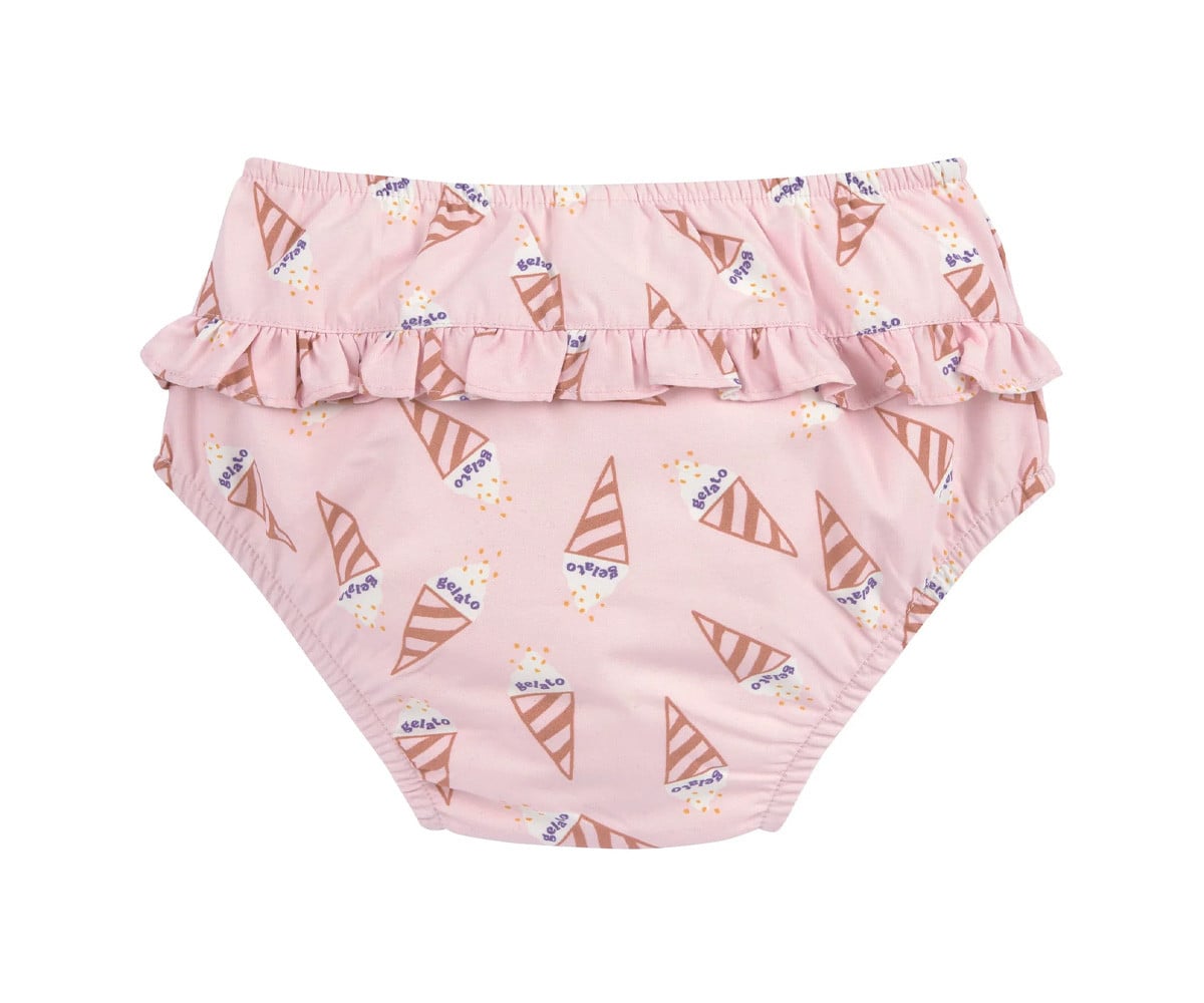 Bañador Pañal con Volante Ice Cream Pale Pink