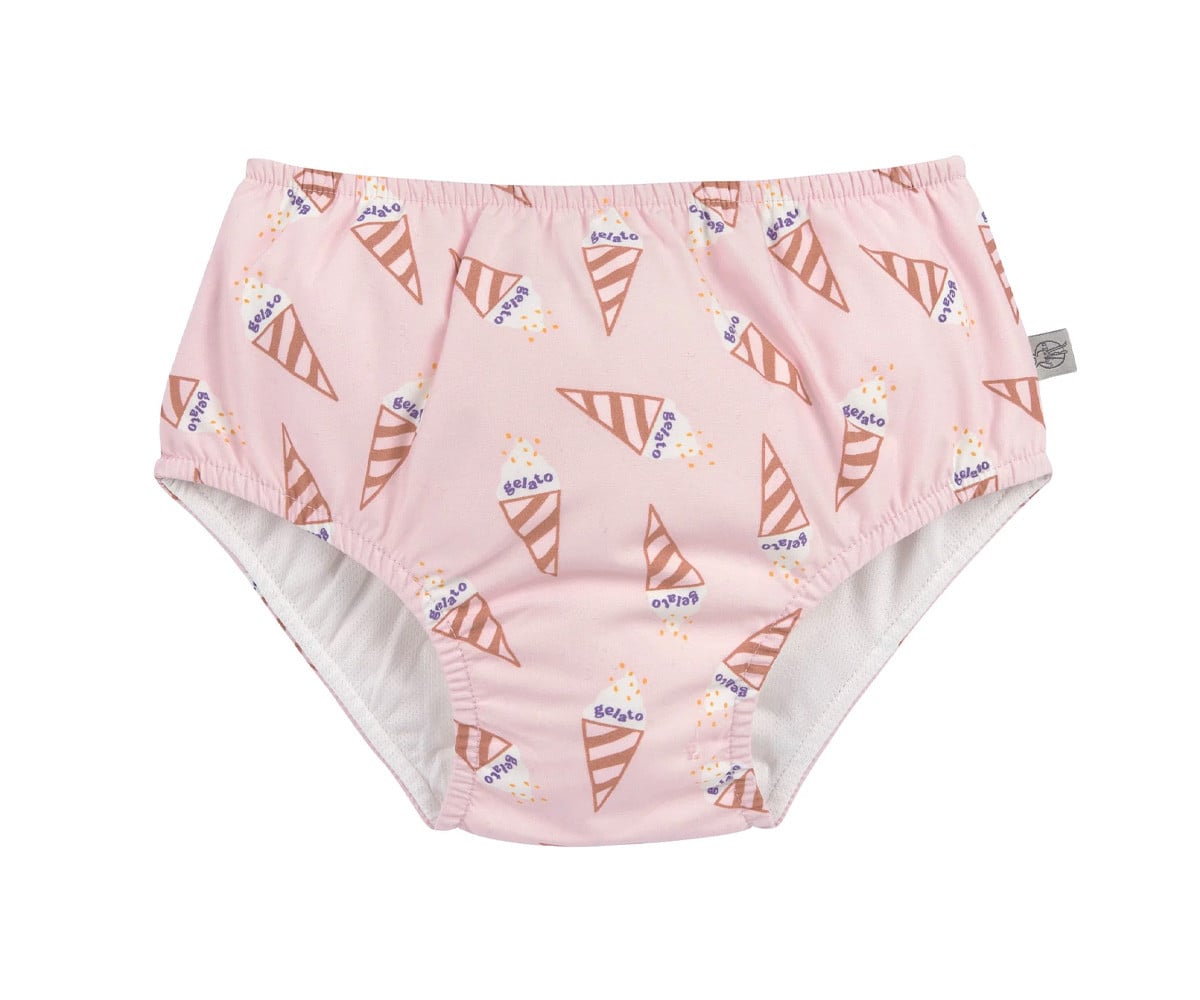 Bañador Pañal con Volante Ice Cream Pale Pink