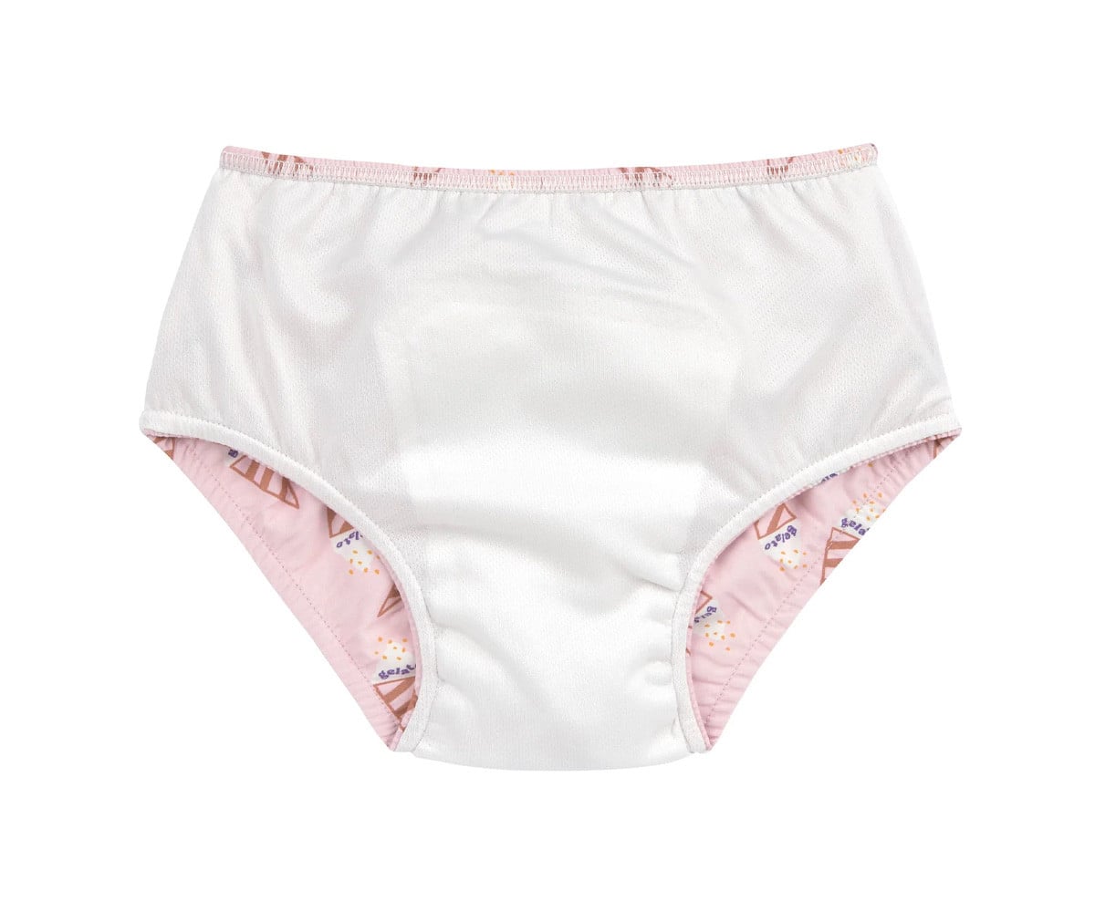 Bañador Pañal con Volante Ice Cream Pale Pink