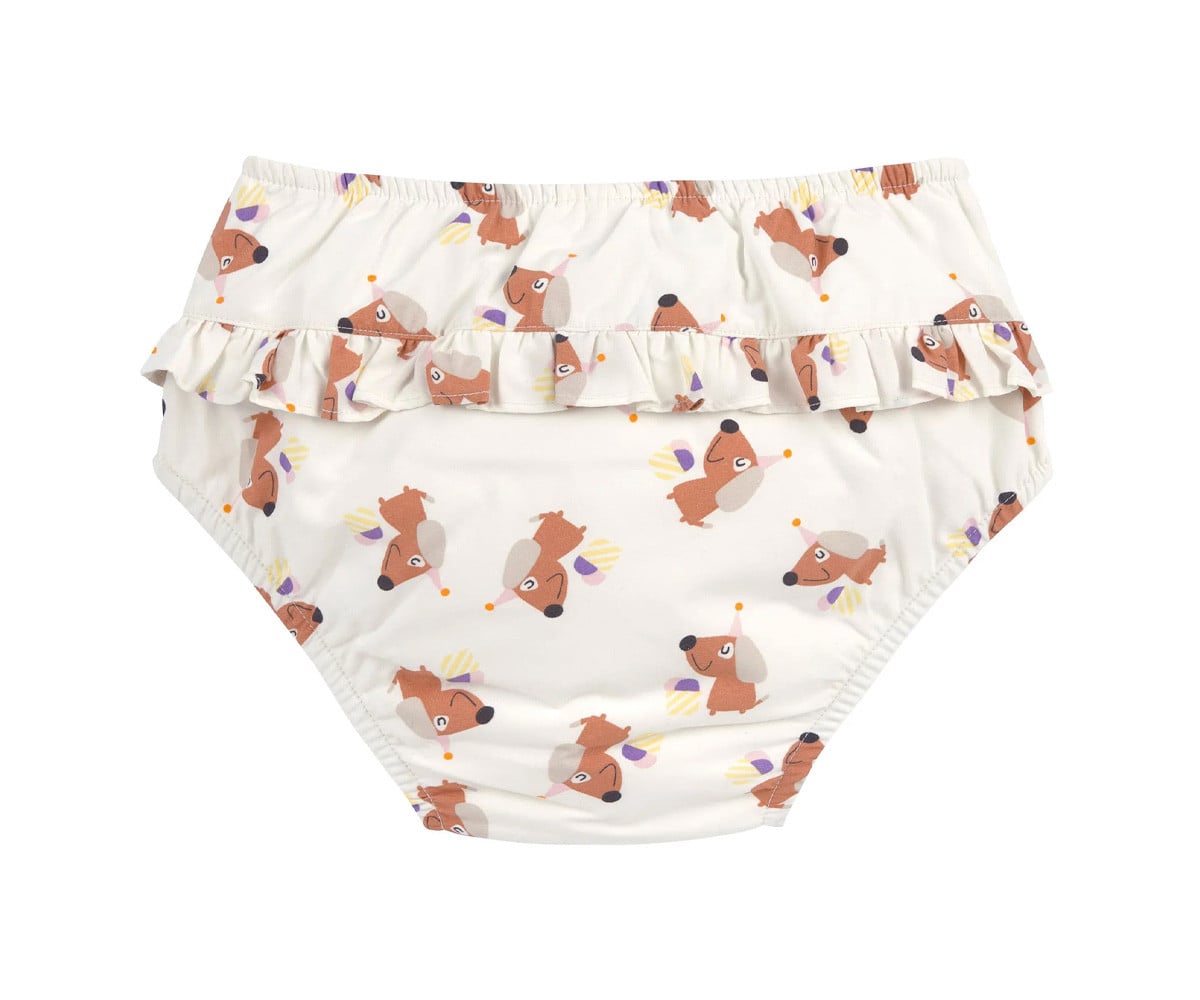 Maillot de Bain Couche avec Volant Ice Cream Dog Sea Salt