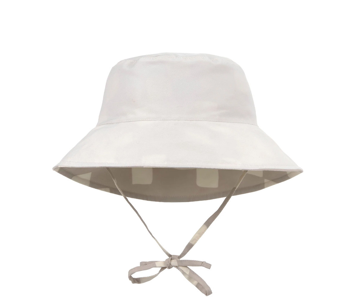 Chapéu de Praia Proteção Solar Checkerboard Stone Sea Salt