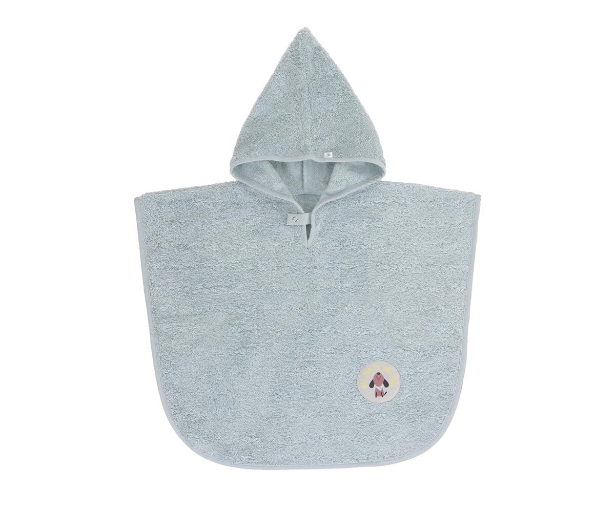 Poncho de banho azul Terry Illusion