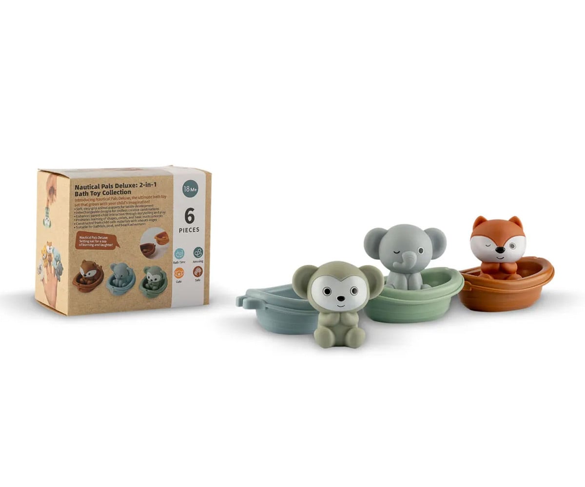 Conjunto de 3 navios e 3 animais fantoches Jungle Finger