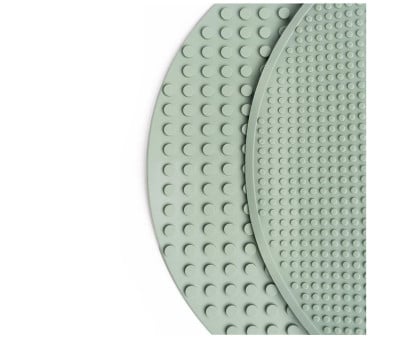 Toalha de mesa reversível verde para blocos de construção