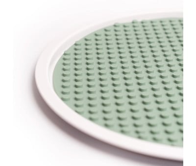 Toalha de mesa reversível verde para blocos de construção