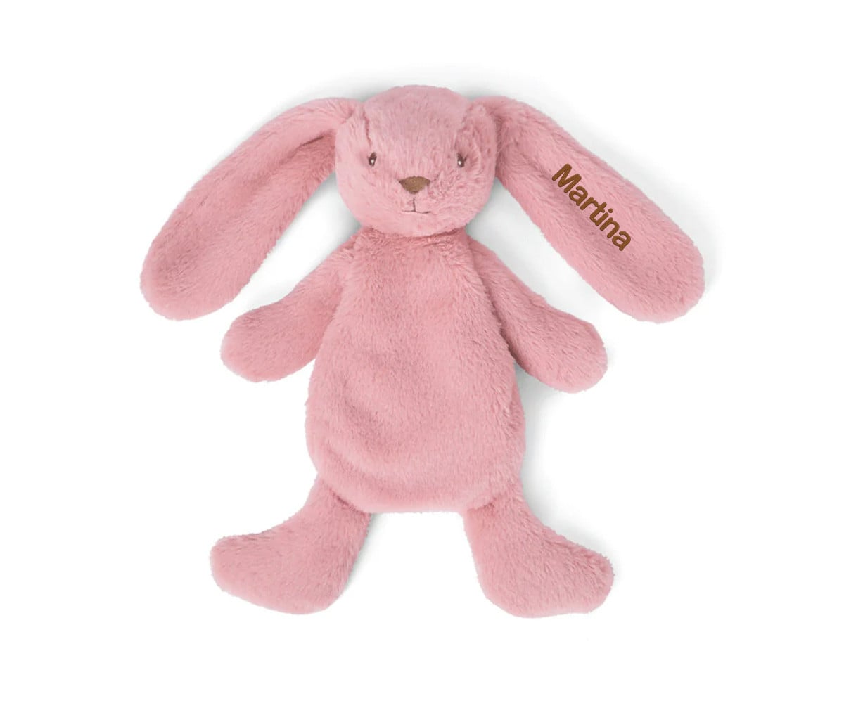 Coniglietto Peluche Houston con Peso Rosa Personalizzabile