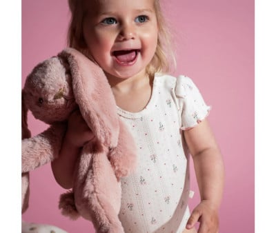 Coniglietto Peluche Houston con Peso Rosa Personalizzabile