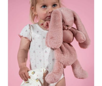 Coniglietto Peluche Houston con Peso Rosa Personalizzabile