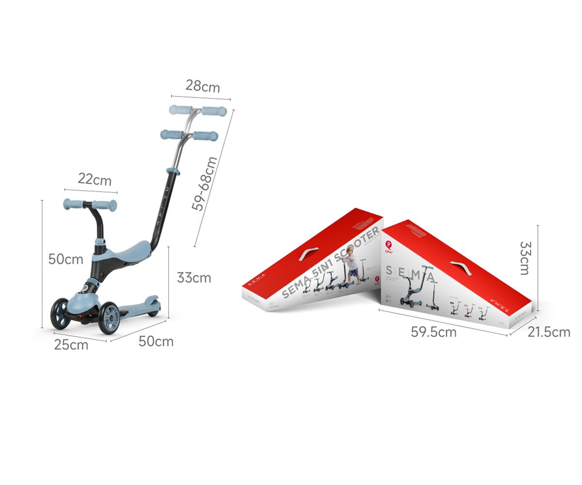 Monopattino Evolutivo SEMA 5 in 1 Blue