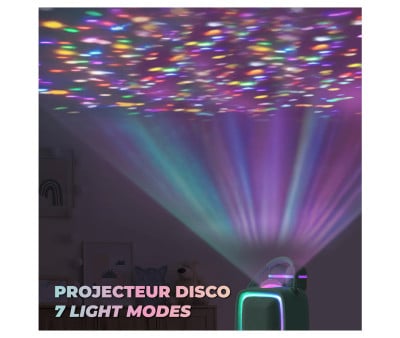 Alto-falante de karaokê Singy Party Rose com luzes LED