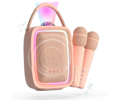 Alto-falante de karaokê Singy Party Rose com luzes LED 