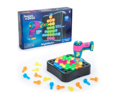 Furadeira infantil luminosa Brightworks Design & Drill