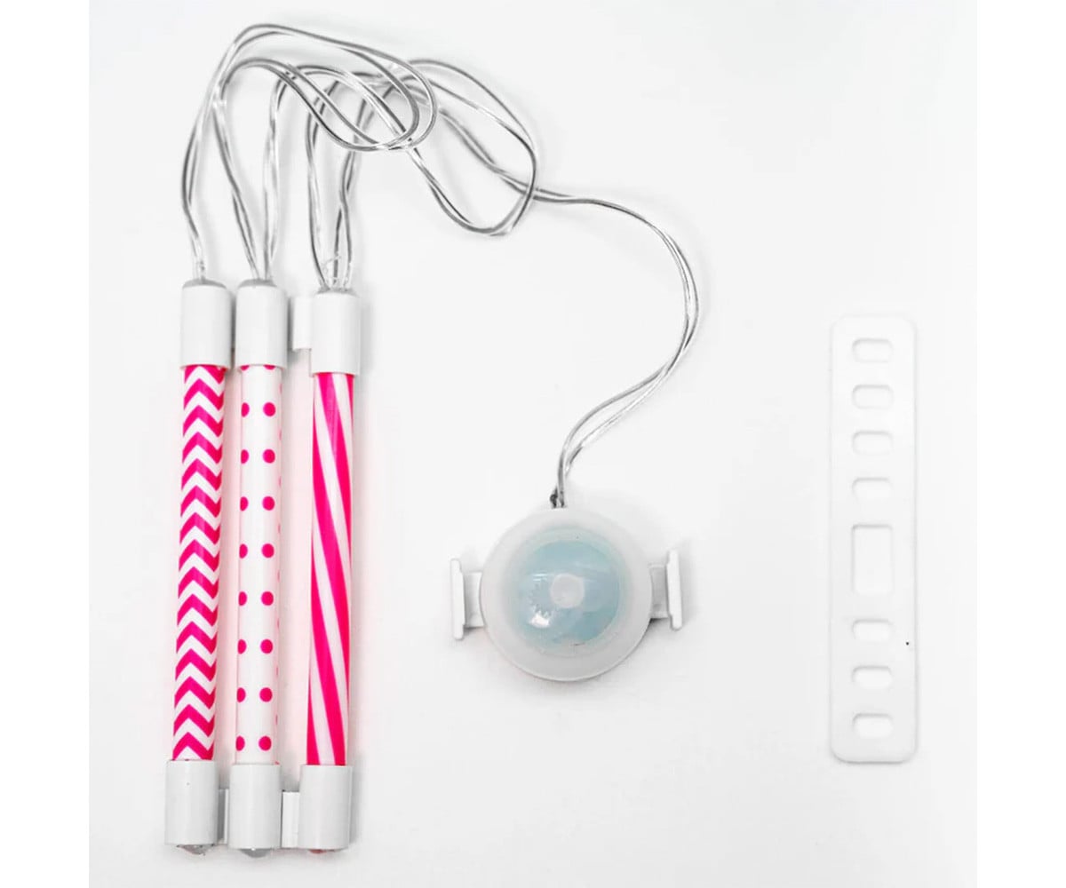 Tubos Luminosos LED Rosa para Radios de Bicicleta