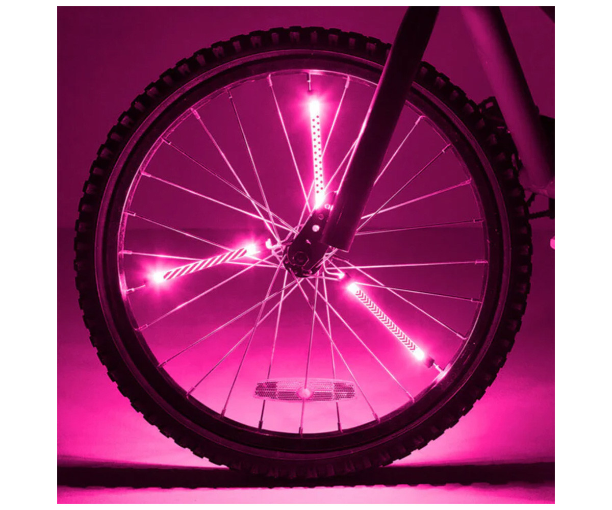 Tubos Luminosos LED Rosa para Radios de Bicicleta