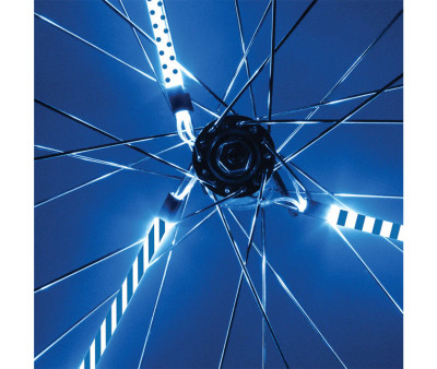 Tubos de luz LED azuis para aros de bicicleta