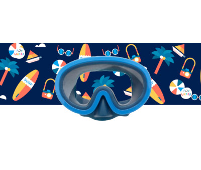 Gafas de Buceo Juniormask Azul Oscuro con Turbante Surf