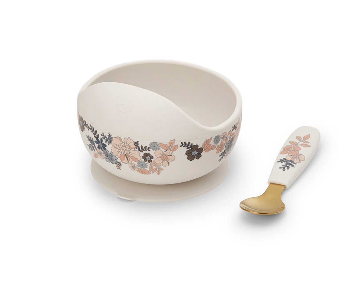 Silicone Bowl Set Blue Garden