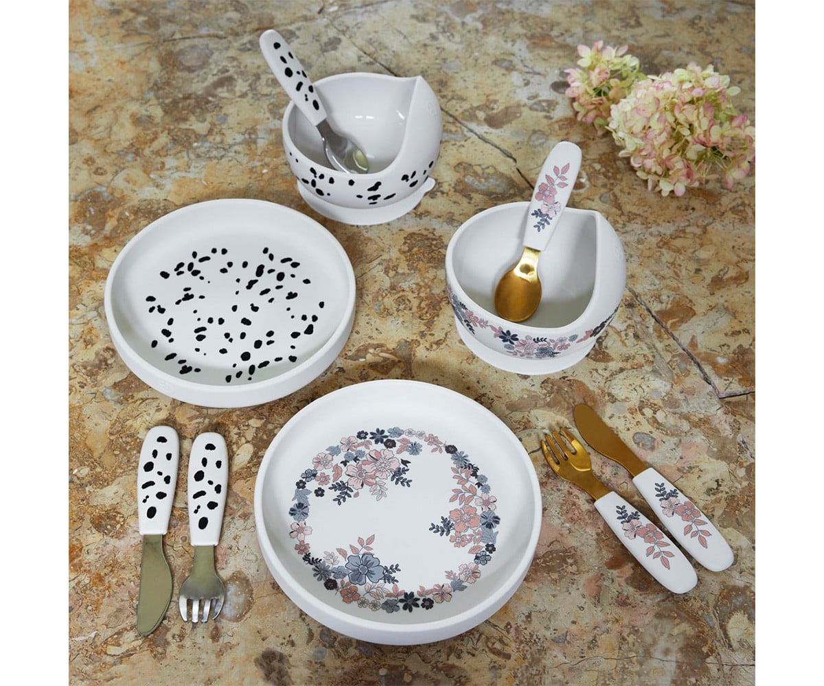 Silicone Bowl Set Blue Garden