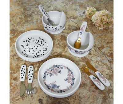 Silicone Bowl Set Blue Garden