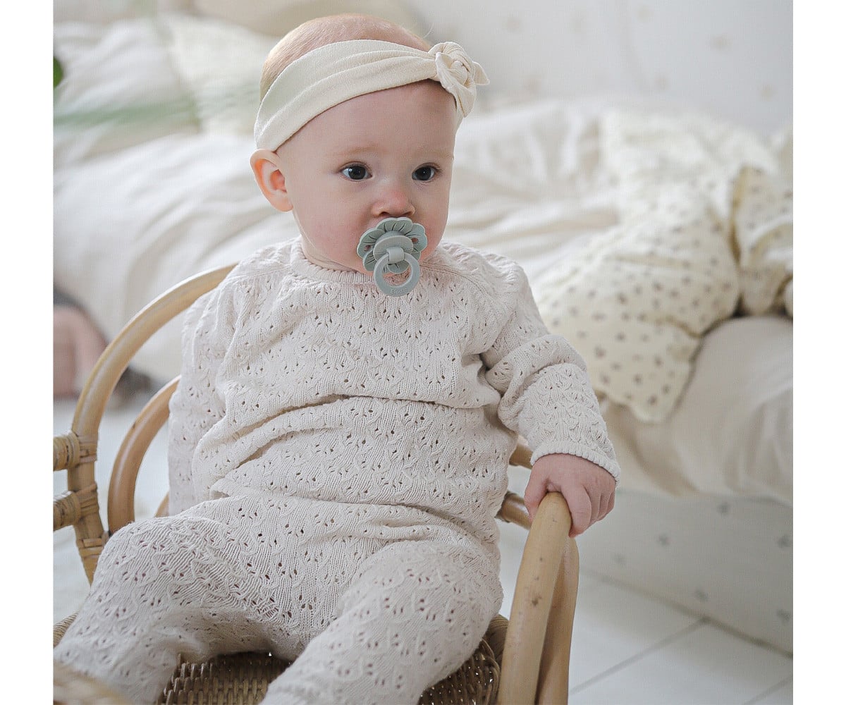 Chupete Silicona Binky Bloom Mineral Green +3meses