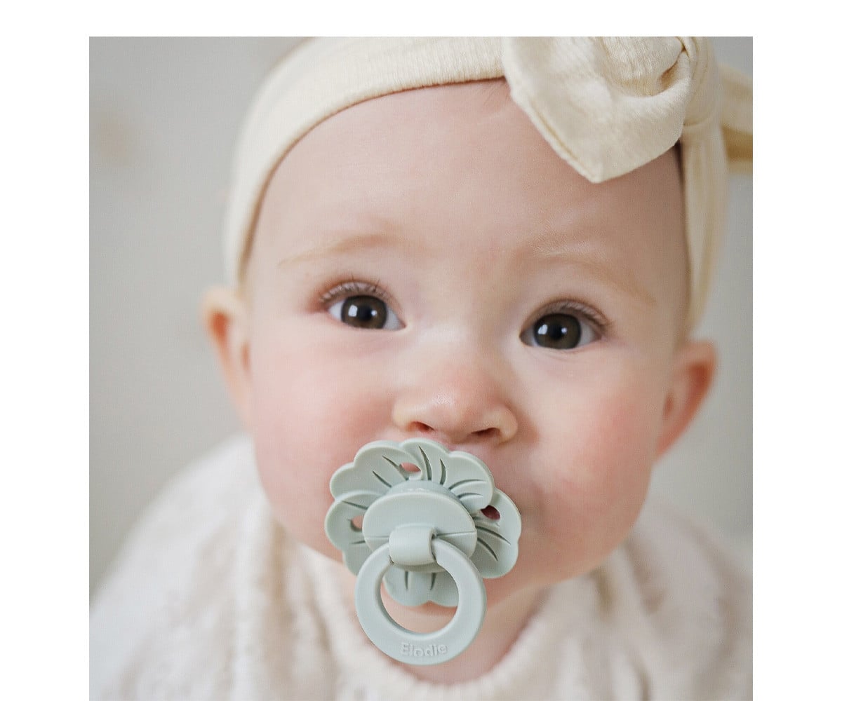 Chupete Silicona Binky Bloom Mineral Green +3meses