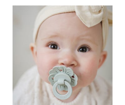 Chupete Silicona Binky Bloom Mineral Green +3meses