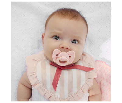 Chupeta Binky Bow Misty Pink +3 meses