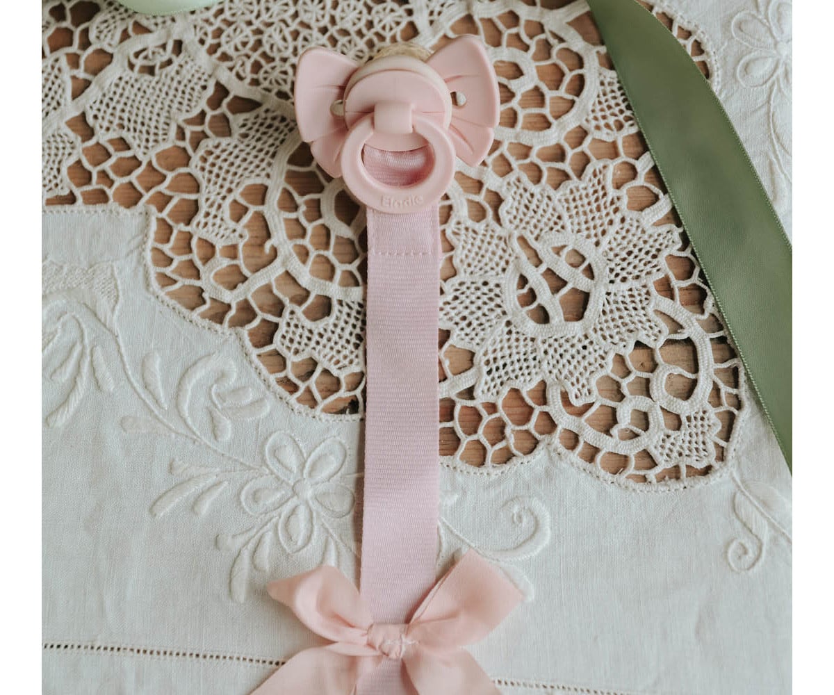 Chupeta Binky Bow Misty Pink +3 meses