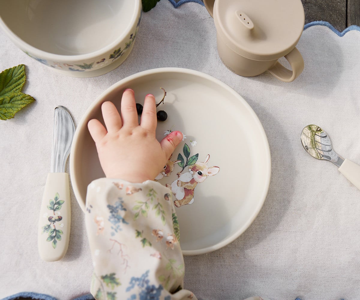 Silicone Plate and Cutlery Set Bunny Darling