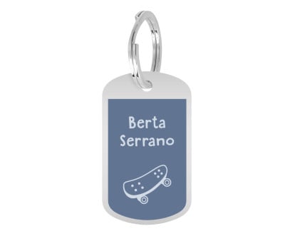 Portachiavi Metallo Personalizzato Skateboard