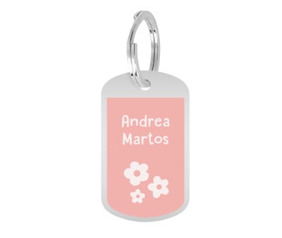 Portachiavi Metallo Personalizzato Fiori