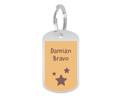 Portachiavi Metallo Personalizzato Stelle