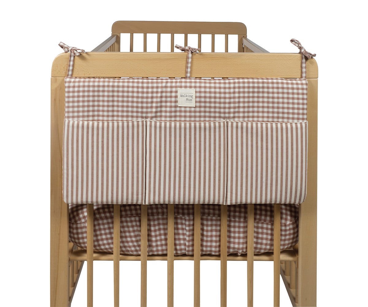 Organizador Cuna Praline Vichy Rayas Moka