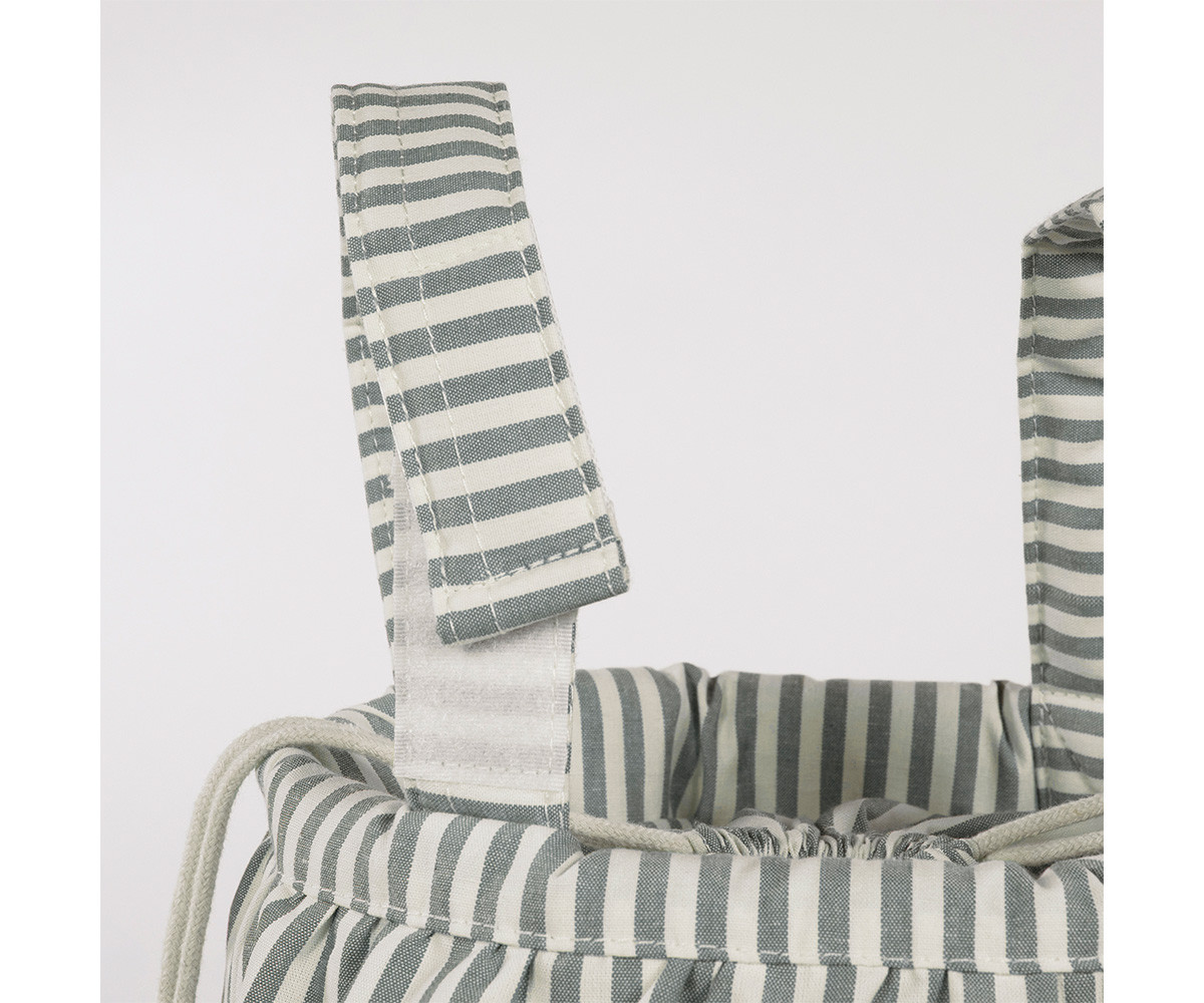 Borsa a Secchiello Bucket Praliné Stripes Matcha