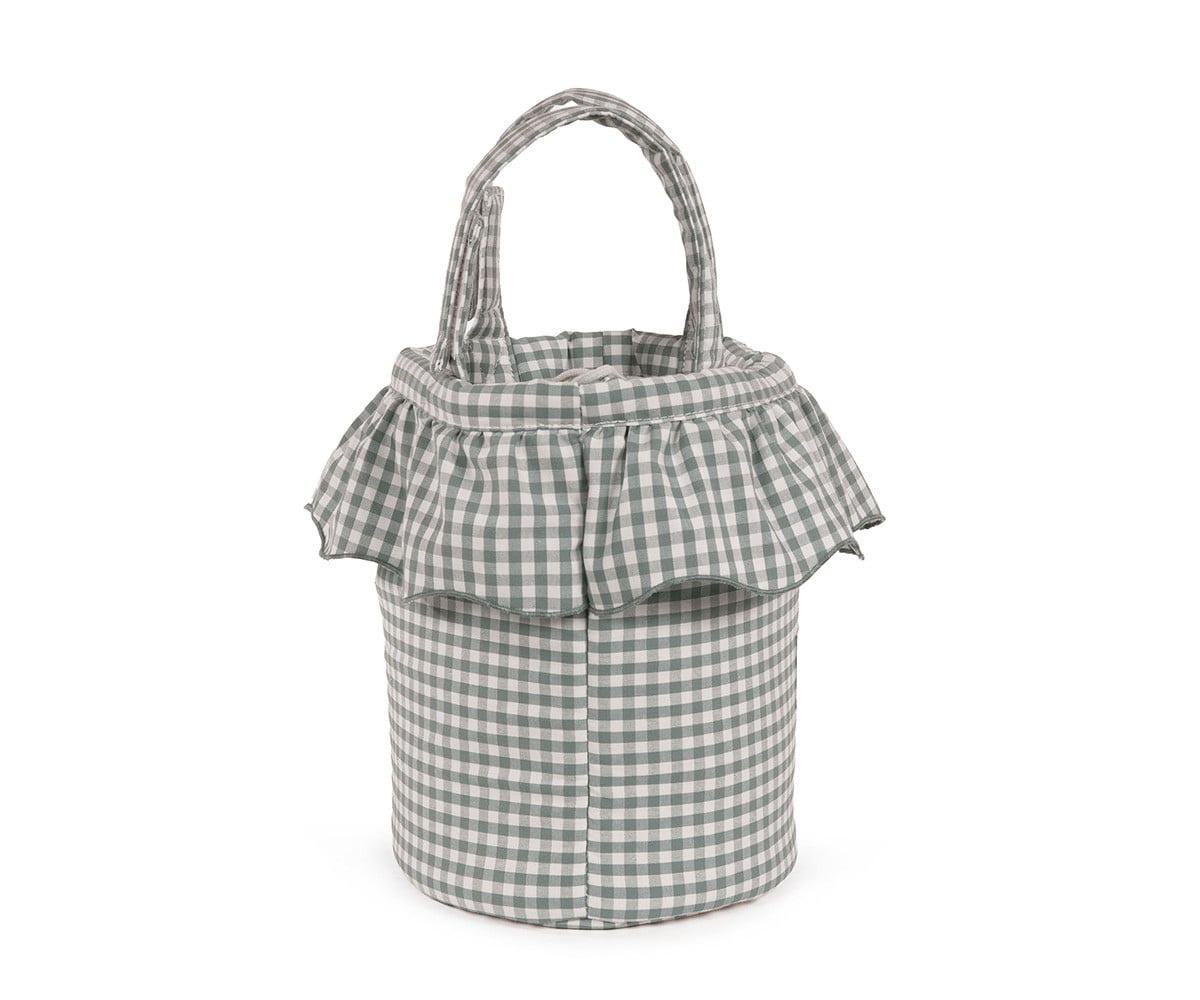 Bolso Bucket Praliné Vichy Matcha