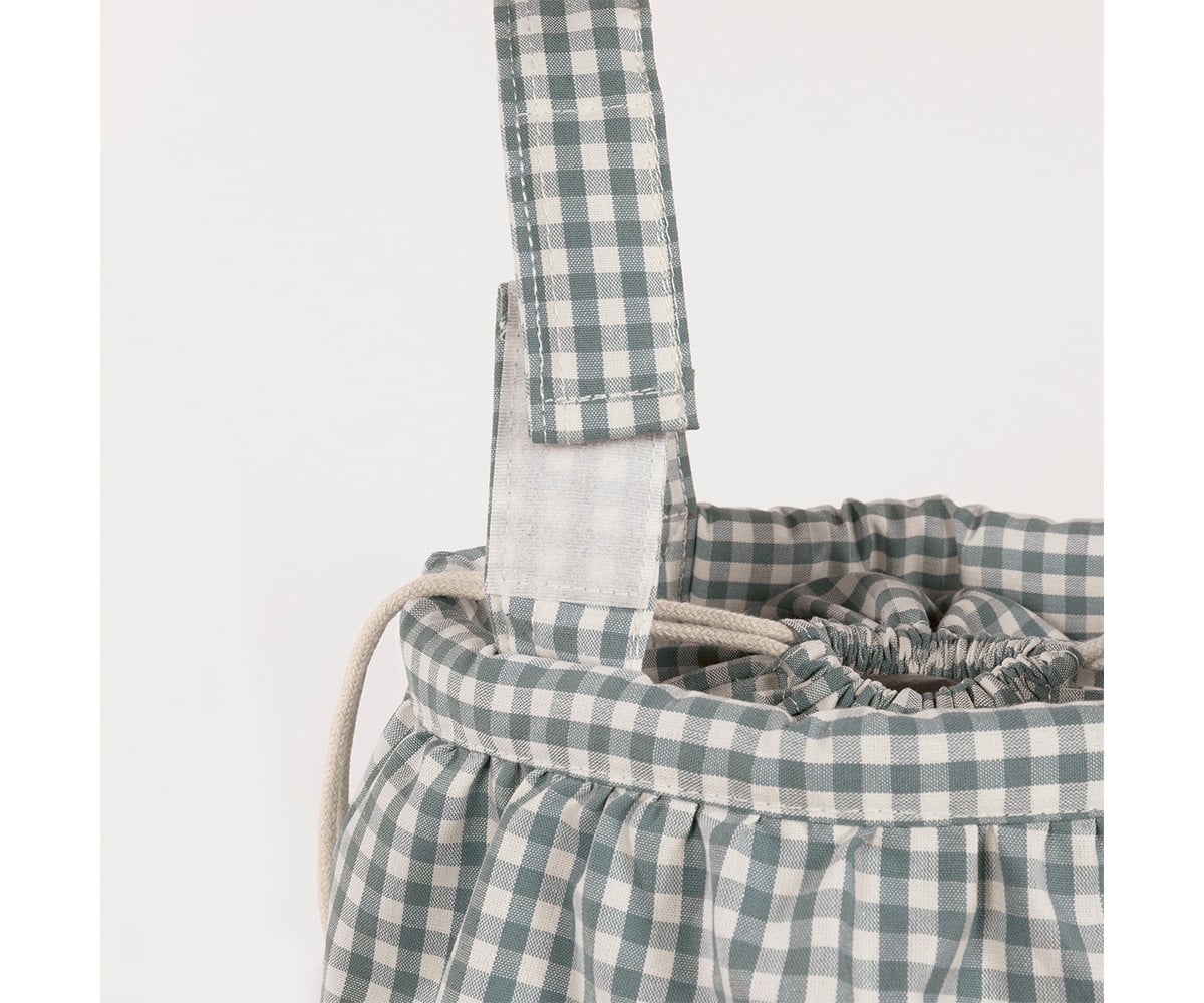 Bolso Bucket Praliné Vichy Matcha